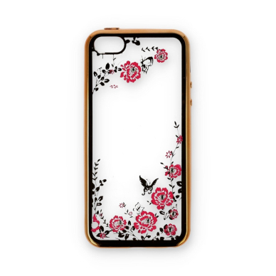 Iphone 5/5S/SE aukso spalvos perfect FLOWERS nugarėlė