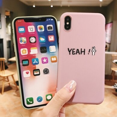 iPhone 5/5S/SE rausva Tracy nugarėlė Yeah 1