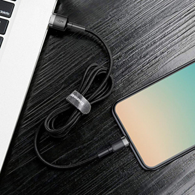 BASEUS USB LIGHTNING black laidas CALKLF-BG1 1m. 6