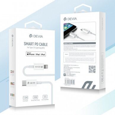 iPhone 5/6/7/8/X/11 SMART PD MFI 18W laidas DEVIA 13