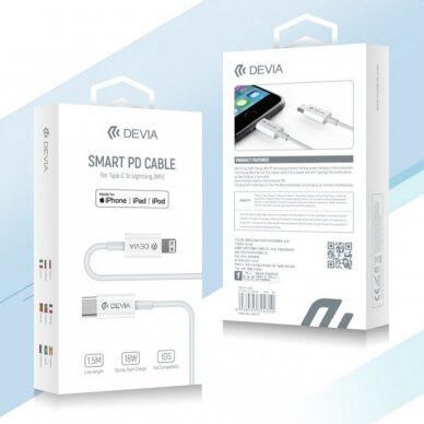 iPhone 5/6/7/8/X/11 SMART PD MFI 18W laidas DEVIA 6