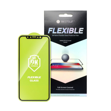 iPhone 6/6S apsauginis white 3D FLEXIBLE stiklas 1