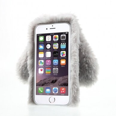 iPhone 6+/6S+ pilka nugarėlė Fluffy Rabbit 3