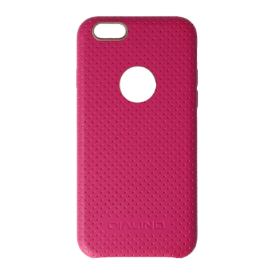 iPhone 6/6S rožinė odinė MESH QIALINO nugarėlė
