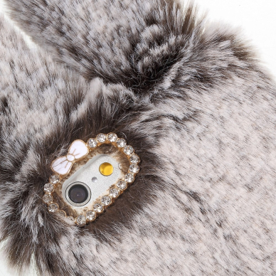 iPhone 6+/6S+ ruda nugarėlė Fluffy Rabbit 10