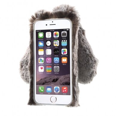 iPhone 6+/6S+ ruda nugarėlė Fluffy Rabbit 4