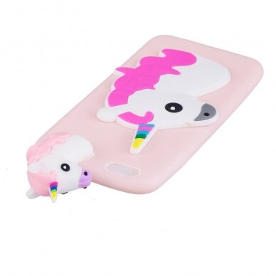 iPhone 6+/6s+ šviesiai rožinė nugarėlė Adorable Unicorn 4D 1