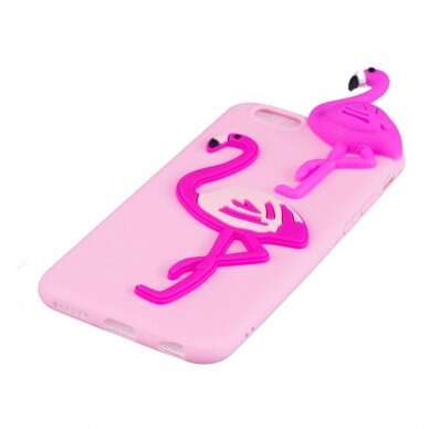 iPhone 6+/6s+ šviesiai rožinė nugarėlė Flamingo 4D 1