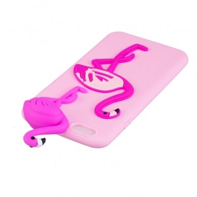 iPhone 6+/6s+ šviesiai rožinė nugarėlė Flamingo 4D 2
