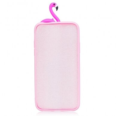 iPhone 6+/6s+ šviesiai rožinė nugarėlė Flamingo 4D 4