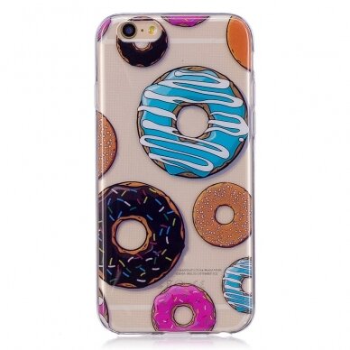 iPhone 6/6S Tracy clear nugarėlė Doughnuts 1