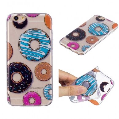 iPhone 6/6S Tracy clear nugarėlė Doughnuts