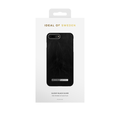 iPhone 6+/7+/8+ iDeal Of Sweden nugarėlė Glossy Black - Silver 1