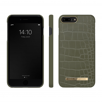iPhone 6+/7+/8+ iDeal Of Sweden nugarėlė Khaki Croco 2
