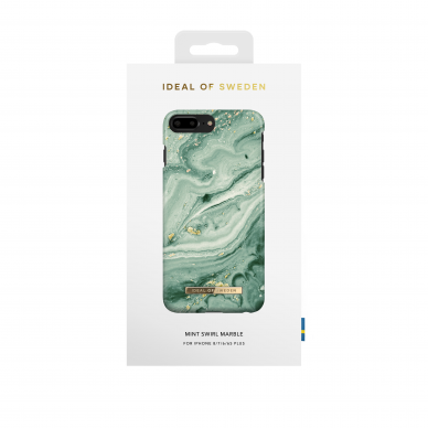 iPhone 6+/7+/8+ iDeal Of Sweden nugarėlė Mint Swirl Marble 1