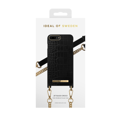 iPhone 6+/7+/8+ iDeal Of Sweden nugarėlė su grandinėle Jet Black Croco 3 iPhone 6+/7+/8+ iDeal Of Sweden nugarėlė su grandinėle Jet Black Croco 3