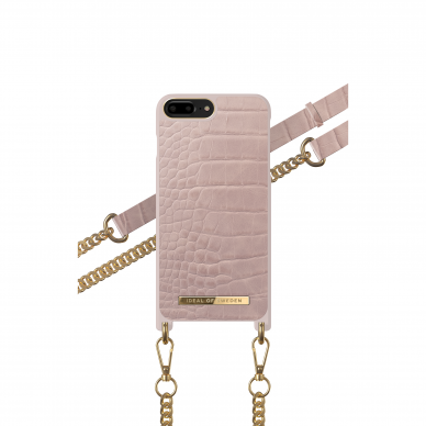iPhone 6+/7+/8+ iDeal Of Sweden nugarėlė su grandinėle Misty Rose Croco 2