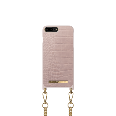 iPhone 6+/7+/8+ iDeal Of Sweden nugarėlė su grandinėle Misty Rose Croco