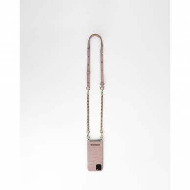 iPhone 6+/7+/8+ iDeal Of Sweden nugarėlė su grandinėle Misty Rose Croco 1