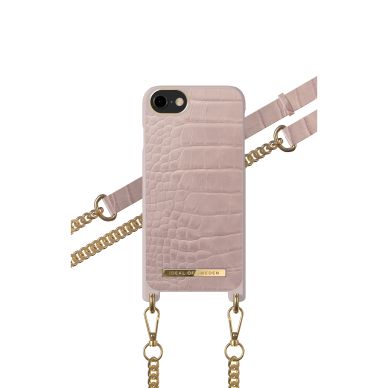 iPhone 6/7/8/SE 2020/SE 2022 iDeal Of Sweden nudarėlė su grandinėle Misty Rose Croco 1
