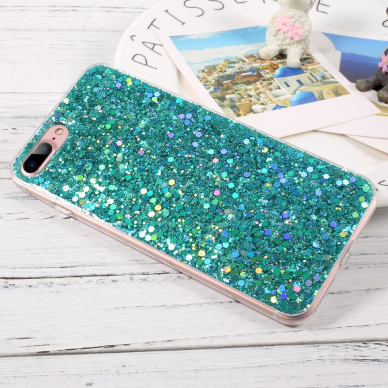 iPhone 7+ /8+ GLITTER TRC žalia nugarėlė 2