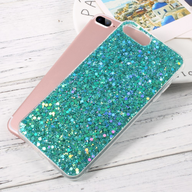 iPhone 7+ /8+ GLITTER TRC žalia nugarėlė 4