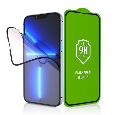 iPhone 7+/8+ apsauginis white 3D FLEXIBLE stiklas 2