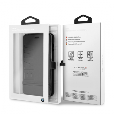 iPhone 7+/8+ BMW juodas odinis dėklas BMFLBKP7LLLSB 2