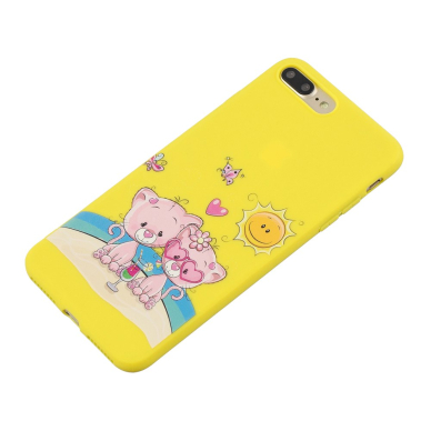 iPhone 7+/8+ geltona matinė tracy nugarėlė Couple Bears 2