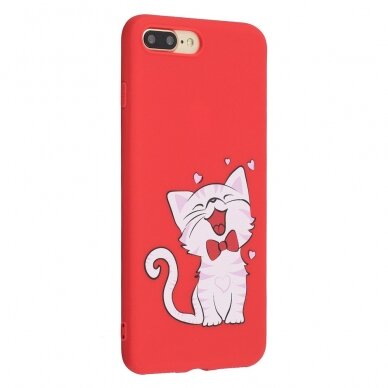 iPhone 7+/8+ raudona matinė tracy nugarėlė Cat 1