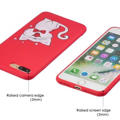 iPhone 7+/8+ raudona matinė tracy nugarėlė Cat 4