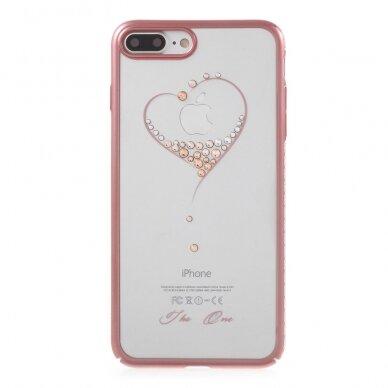 iPhone 7+/8+ rose Heart nugarėlė su Swarovski 4