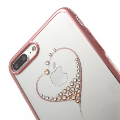 iPhone 7+/8+ rose Heart nugarėlė su Swarovski 7