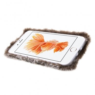 iPhone 7+/8+ brown nugarėlė Fluffy Rabbit 3