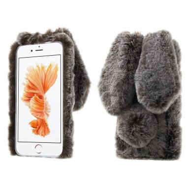 iPhone 7+/8+ brown nugarėlė Fluffy Rabbit