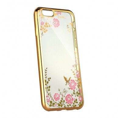 iPhone 7/8/SE 2020 aukso spalvos perfect FLOWERS nugarėlė 3