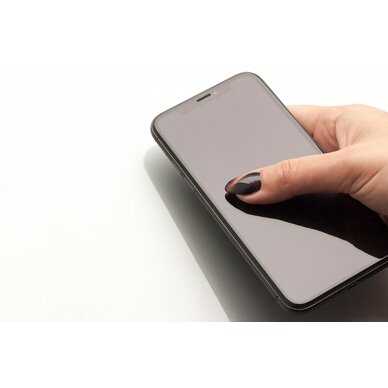 iPhone 7/8/SE 2020 baltas pilnas 3MK HardGlass MAX Privacy apsauginis stiklas 2