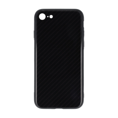 iPhone 7/8/SE 2020 juoda CARBON GLASS nugarėlė