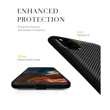 Iphone 7/8/SE 2020 juoda Carbon Line nugarėlė 1