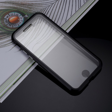 iPhone 7/8/SE 2020 juoda MAGNETIC 360 glass nugarėlė 11