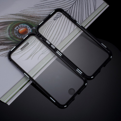 iPhone 7/8/SE 2020 juoda MAGNETIC 360 glass nugarėlė 2