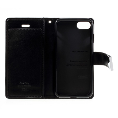 iPhone 7/8/SE 2020/SE 2022 juodas MERCURY RICH DIARY dėklas 9