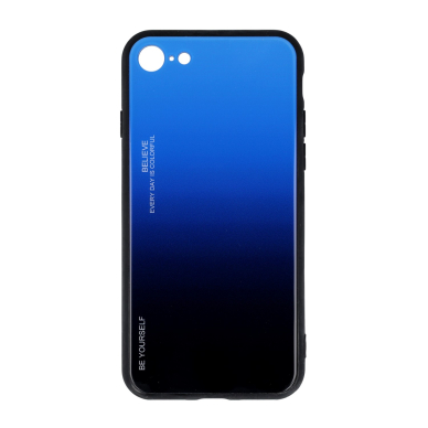 iPhone 7/8/SE 2020 mėlyna+juoda tracy GLASS nugarėlė