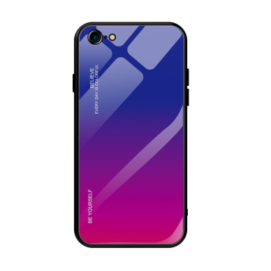 iPhone 7/8/SE 2020 mėlyna+rožinė tracy GLASS nugarėlė 1