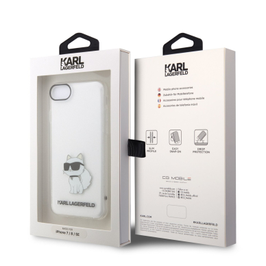 iPhone 7/8/SE 2020 transparent Choupette KARL LAGERFELD nugarėlė KLHCI8HNCHTCT 7