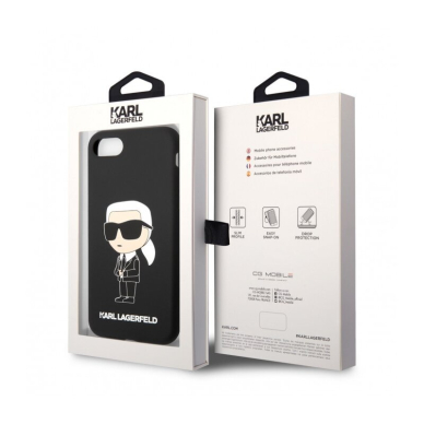 iPhone 7/8/SE 2020/SE 2022 black NFT Liquid Silicone KARL LAGERFELD nugarėlė 1