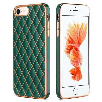iPhone 7/8/SE 2020/SE 2022 dark green SULADA RHOMBUS nugarėlė