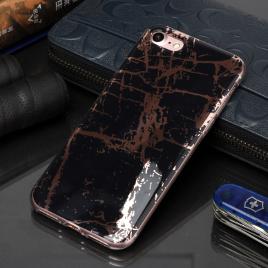 iPhone 7/8/SE 2020/SE 2022 Tracy nugarėlė Black&gold Marble+ 4
