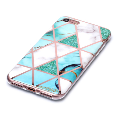 iPhone 7/8/SE 2020/SE 2022 Tracy nugarėlė Geometric marble white/green 2