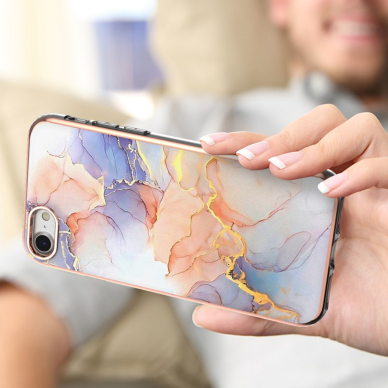iPhone 7/8/SE 2020/SE 2022 Tracy nugarėlė MILKY WAY MARBLE White 1